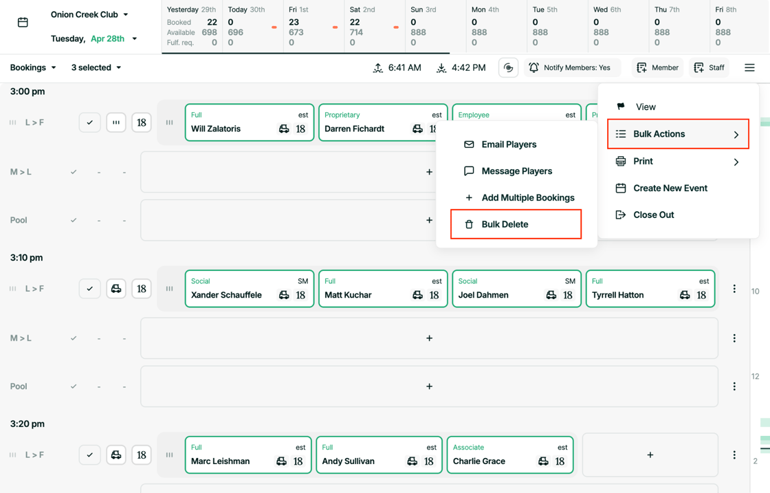 Multi-Booking Management