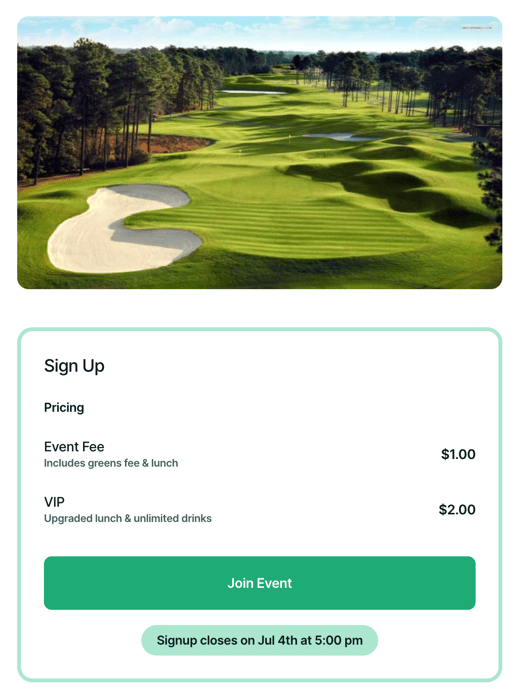 New Event Registration Flow