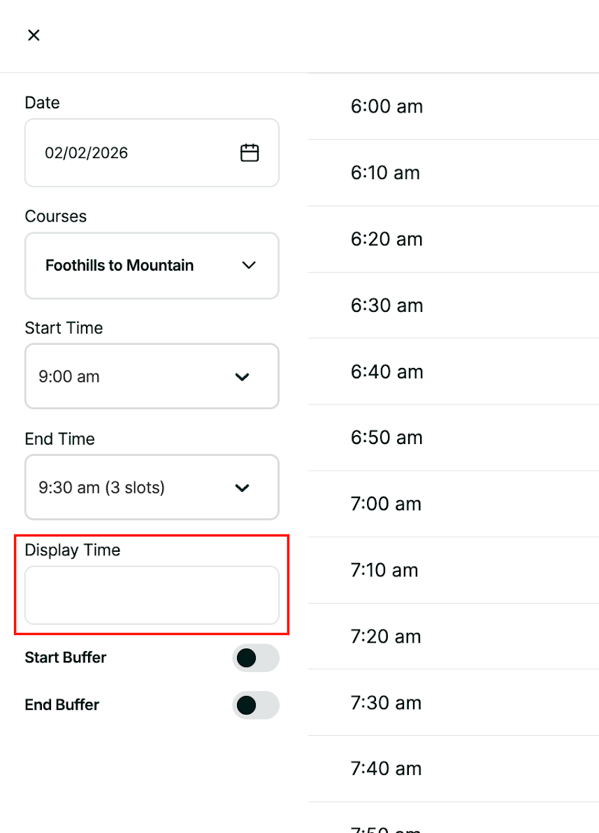 More Flexible Event Display Times